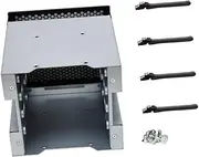 MOLUCKFU 4-Bay 3.5 Inch Hard Drive Rack for Computer Case Hard Disk Mounting Bracket Power and Data Cable Compatibility