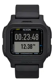 Nixon Regulus Expedition Silicone Strap Digital Chronograph Watch, 47.5mm in All Black at Nordstrom One Size
