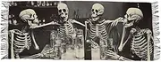 [XYMZR] Women’s Scarf Gothic Skeletons Drink Soft Warm Long Scarves Shawl Wrap for Winter Autumn Spring Travel Office Home, Multi-colored