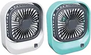 Square USB Rechargeable Personal Fan for Desk - Adjustable, Portable - Ideal for Desktop, Work, Summer, Students - Quiet