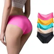 [QincLing] Womens Hipster Panties Sexy Invisible Seamless Bikini Underwear Lingerie Briefs(5 Pack)