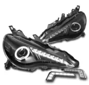 For 12-16 Subaru BRZ/15-16 FR-S LED CCFL Halo Projector Black Headlight +DRL Kit (for: Subaru)