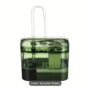 1.5L Whisker-Friendly Cat Water Fountain Green Transparent