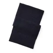 RRL Ralph Lauren Navy Basket Weave 100% Cashmere Military Service Scarf- MEN