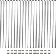 Vincita 36 Pieces 14G J Bend Bicycle Stainless Steel Spokes 254mm - 294mm with Brass Nipples for MTB Wheel Spokes, Ebike, Downhill, Trekking, City Bikes - Replacement/Repair Spokes