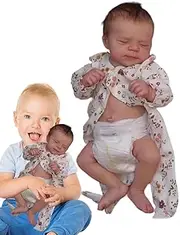 shjxi Reborn Doll, Realistic Toddler, 19 Inch, Sleeping Simulation, Multicolor Silicone, Unisex, 18.9 Inches, Reborn Dolls