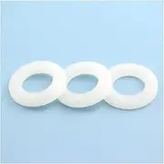 O Rings，Silicone o-Rings， Washer White Nylon Flat Washer Plane Spacer Insulation Seals Gasket Ring, for Beverage Transportation Tri Clamp Silicone Gasket(M4x18x0.5(100pcs))