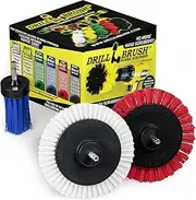 Narrow Gap Cleaner Brush - Concrete Scrubbing Tool - Crevice Brush for Drill - Car Detailing Drill Brushes - Window Track Cleaning Tools - Crevice Cleaning Brushes for Household Use - Gap Cleaner Kit