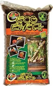 Zoo Med Eco Earth Loose Coconut Fiber Substrate for Reptiles 8 quarts - 2 Pack