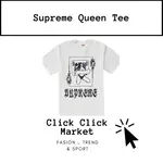 SUPREME FW19 QUEEN TEE 撲克牌 女皇 短T 白 黑 【CCM】