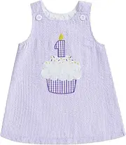 [GOOCHEER] Baby Girl First Birthday Outfit 1 Cake Embroidery One Year Old Birthday Dress Smash Cake Dresses