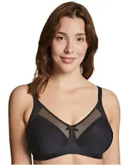 [Royce Lingerie] Charlotte Cotton-Lined Full Bust Wirefree Support Bra in Black
