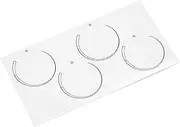 4X 50mm Clockwise Top Zero Gradient Dial Decal Control Panel Labels (Black Print Clear Adhesive) Replacement Oven Sticker Cooktop Gas Induction Hob Burner Knob