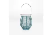 Rayell Lantern Lena Aqua Decorative Light Candle Holder Home Decor 13x15x13cm