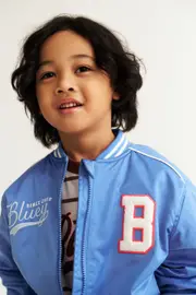 [Cotton On Kids] Cotton On Kids - Bluey Oversized Bomber Jacket - Lcn blu regatta/bluey 1-2 LCN BLU REGATTA/BLUEY