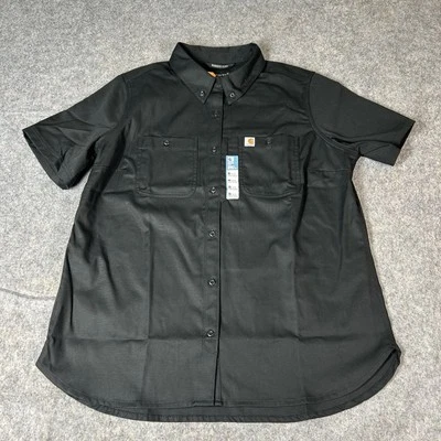 Carhartt Shirt Womens XL Rugged Professional Relaxed Fit Canvas Workwear