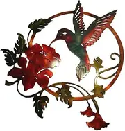 Metal Bird Wall Sculpture Art Hanging Indoor Outdoor Home Decor, Dark Color