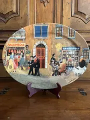 TUSCAN STOREFRONTS~ Guy Buffet~ 16" Oval Serving Platter