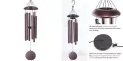 Wind Chimes Outdoor Large Deep Tone,36 Inches Memorial Bronze