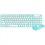 Bonelk KM-322 Slim Wireless Keyboard & Mouse Combo Teal