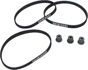 535-5M-15 Timing Belt Synchronous Belt and Pulley Set, Oil Proof Timing Belt Low Noise Belt and Pulley for Road and Mountain Bikes