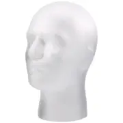Male Wig Display Cosmetology Mannequin Head Stand Model Foam White