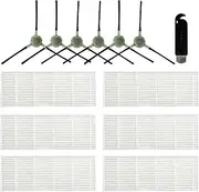[Chuancheng] 13Pcs Filter Replacement Part for Lefant M210P M210 M210S M210B M213 M213S M2 for OKP Life Robovac K2 K3 K3A K4 K5 Robot Vacuum Cleaner 6 HEPA Filters 6 Side Brush 1 Cleaning Brush