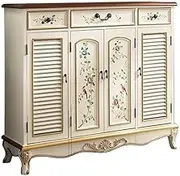 Freestanding 4-Layer Shoe Cabinet with Entrance Door, 3 Drawers Shoe Storage Cabinet at Entrance, Living Room Shoe Cupboard