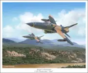 F-105 Thunderchief Aviation Art Print - 20" x 24"