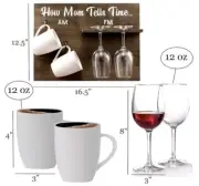 How Mom Tells Time Wine Glass Holder