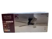 Home Decorators Ashby Park 52in LED Matte Black Indoor Ceiling with Light/Remote
