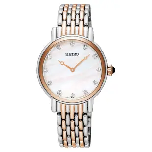 SEIKO 精工錶 貝殼面板女錶 7N00-0BL0P(SFQ806P1)29mm