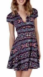COOPER ST Jewelled Illusion Mini Skater Dress Size 12 BNWT RRP$149.95
