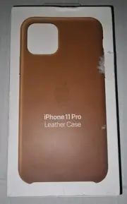 Genuine / Official Apple Leather Case For iPhone 11 Pro Max - Saddle Brown - New