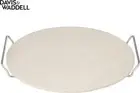 Davis & Waddell D2085 Napoli Round Pizza Stone with Rack, Natural, Chrome