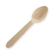 100 Pieces X 10Cm Wooden Teaspoon Party Bulk Pack