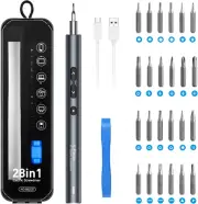 Upgraded 28 in 1 Mini Electric Screwdriver, Precision Power Screwdriver Set, Por