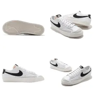 【NIKE 耐吉】休閒鞋 Blazer Low 77 運動 女鞋 基本款 簡約 舒適 復古 球鞋 穿搭 白 黑(DC4769-102)