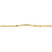 Alora 10ct Gold 1/2 Carat Tw Lab Grown Diamond Belcher Bar Bracelet