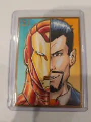 Will Robson Original Art Sketch Card #21 Iron Man/Tony Stark Signed