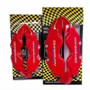Upgrade Your BMW with 4pcs Universal ABS Plastic Disc Brake Caliper Covers & Performance Logo Stickers Red 2 Pcs Size M And 2 Pcs Size S