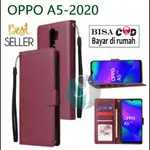 高級翻蓋書套適用於 HP OPPO A5 2020 A9 2020 皮革保護套翻蓋 OPPO A5-2020 外殼錢包保