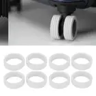 360° Rotation Silent Wheel Covers for Luggage - Scratchproof Silicone Grey