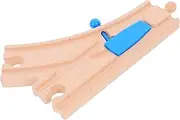 COSMEVIVI Wooden Train Track Expansion Switch Track Accessory for Creative Play Improves Coordination Motor Skills Smooth Surface Easy to Install and Clean