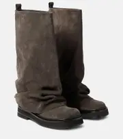 [The Attico] The Attico Robin suede combat boots AU 10 grey