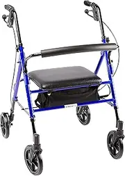 Days Rollator Mobility Aid, Boxed, Heavy Duty Walker, Blue