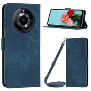 Flip Case for Realme 11 Pro 5G/11 Pro+ 5G Lines Imprinted Stand Wallet Leather Phone Cover