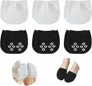 [SooGree] 6 Pairs Toe Topper Socks Women Invisible Socks Toe Cover Liner Half Socks Seamless Non-Slip Toe Half Socks