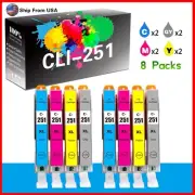8PK CLI-251XL CLI-251 Ink Cartridge used for PIXMA MG6320 Printer