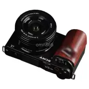 Ebony Walnut Wood Shake Nonslip Hand Part Grip fr Sony ZV-E10 Camera Replacement